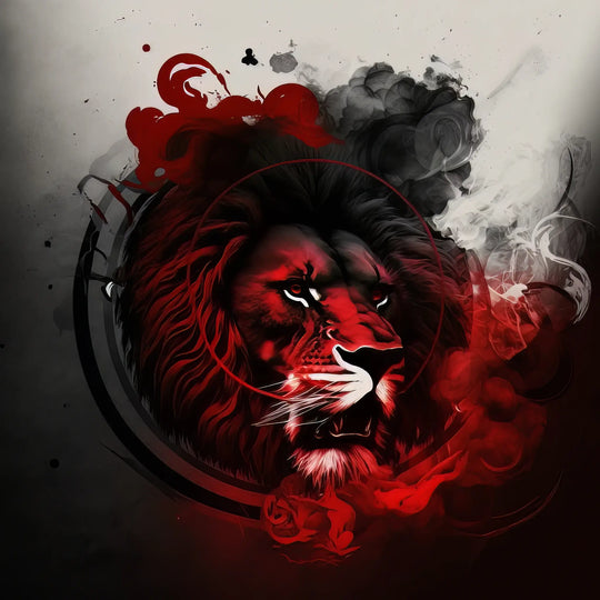 Black & Red Lion